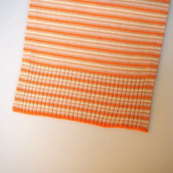 🧡 Marni + Uniqlo Striped 100% Cashmere Scarf - 77 Inches - Picture 6 of 7